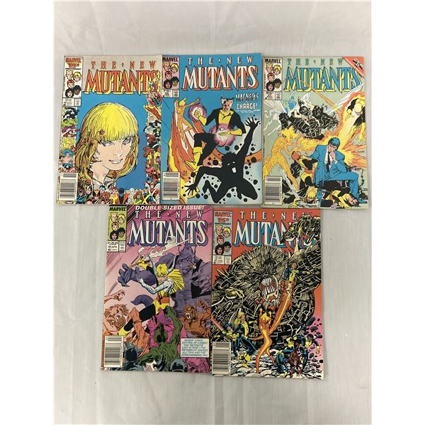 Lot of 5 Marvel The New Mutants #35, 37, 45, 47, 50