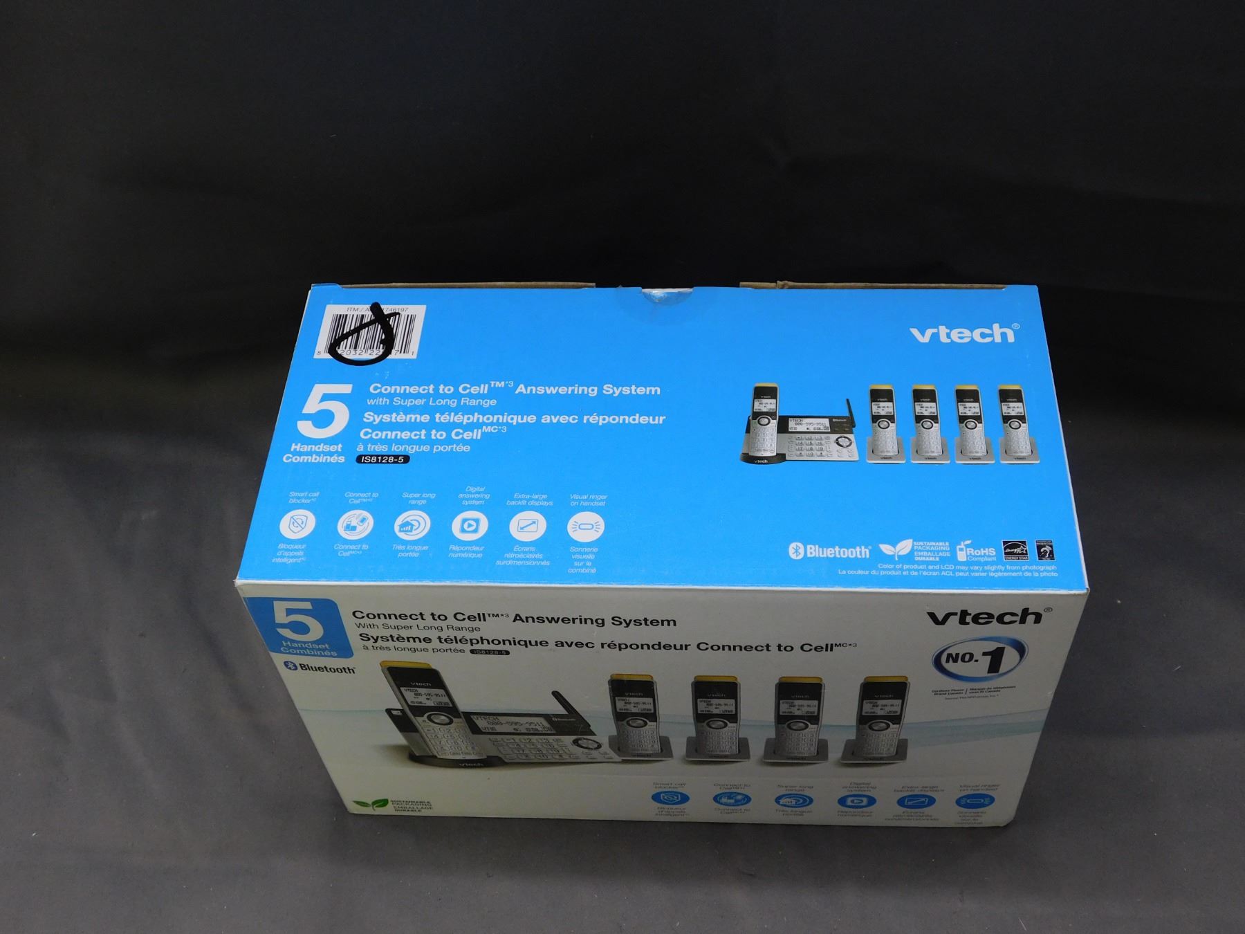 vtech 5 Handset Box Set Connect to Cell Answering System NEW/RETURN