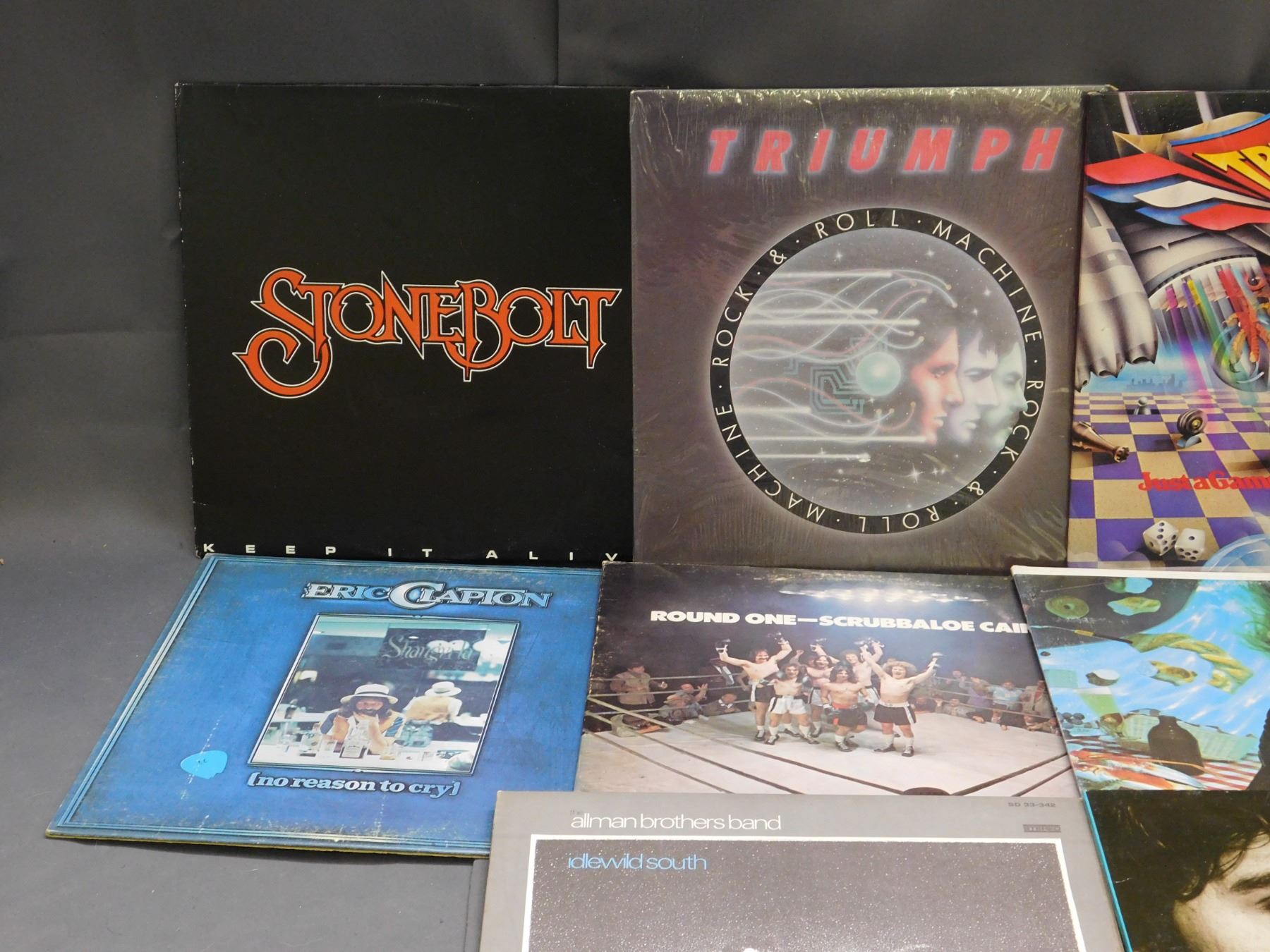 Lot of 10 Vinyl Records LPs Steeleye Span, Queen, Triumph, Stone Bolt ...