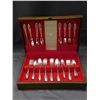 Image 1 : Community Silverware Flatware Cutlery Set Knives Forks Spoons in Wood Presentation Box