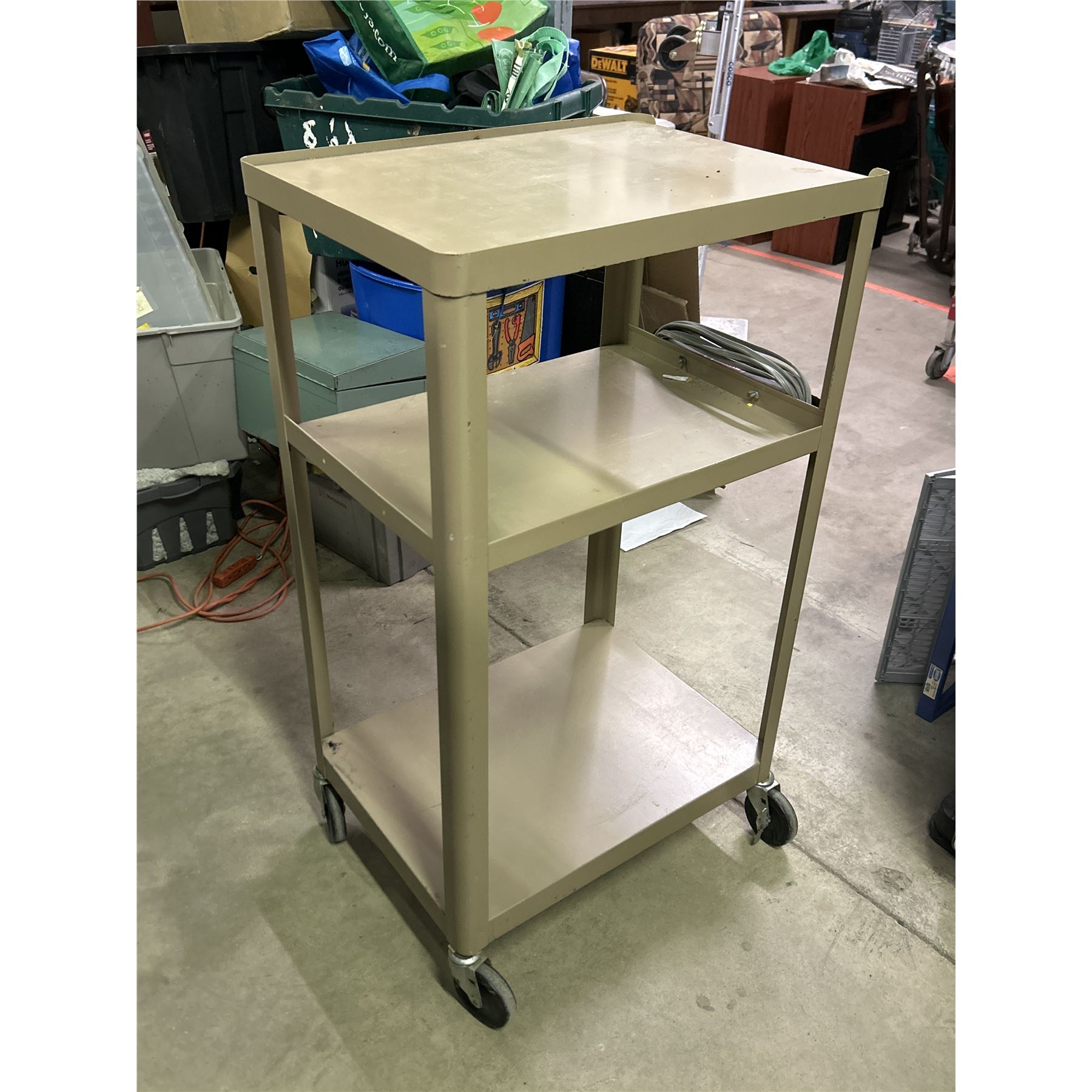 3 Tier Rolling Utility Cart CS 540 Pixmobile with power.