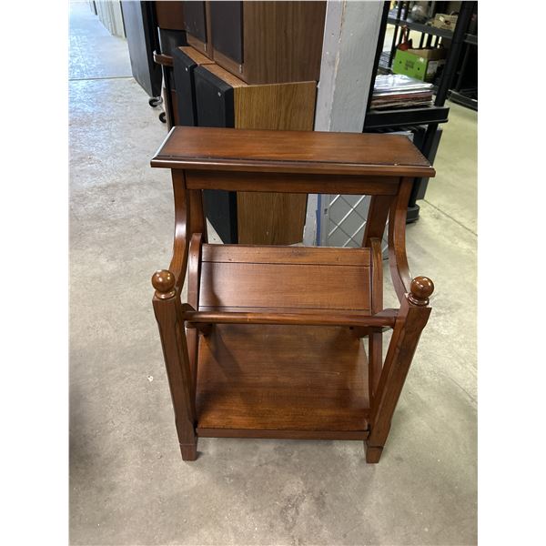 Wooden Magazine Rack Side Table