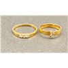 Image 1 : TWO 14K LADIES RINGS SET WITH DIAMONDS (3.6G)