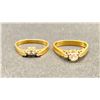 Image 2 : 14K LADIES ENGAGEMENT RING SET WITH DIAMONDS (CENTER 0.26CT) & 14K LADIES WEDDING RING SET WITH D...