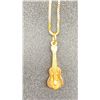 Image 2 : 14K CHAIN 22", WITH 14K GUITAR PENDANT (6.5G)