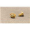Image 2 : THREE PAIRS 14K EARRINGS WITH ASSORTED SETTINGS (2.6G)