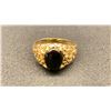 Image 1 : 14K LADIES RING SET WITH BLACK STONE (4.2G)