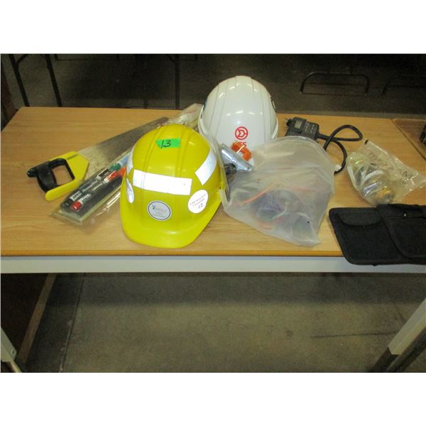 FLAT C/W HARD HATS, MESSAGE BOARD KIT, ETC
