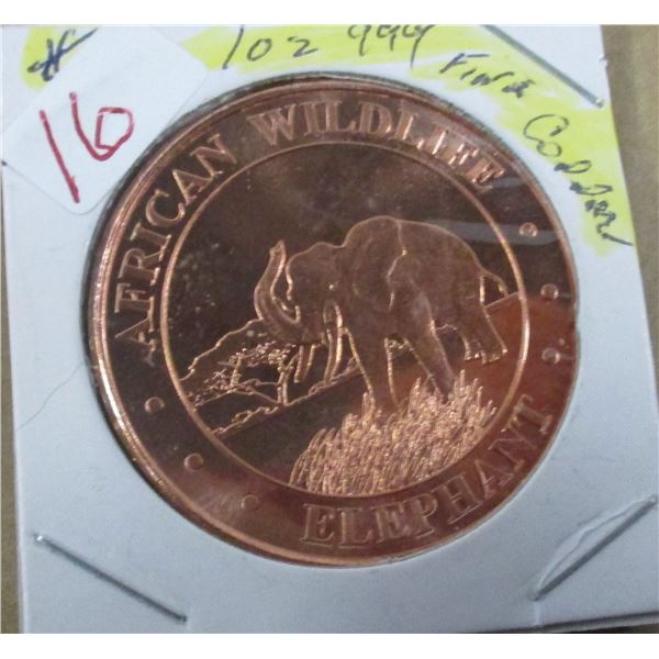 ONE OZ 999 FINE COPPER