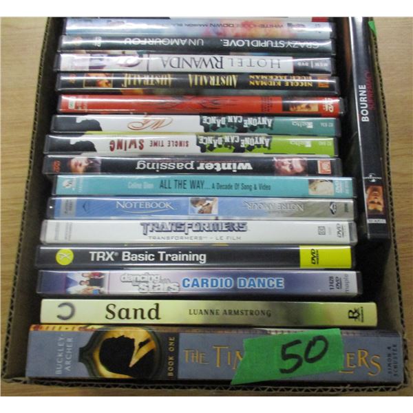 BOX C/W DVD'S, ETC