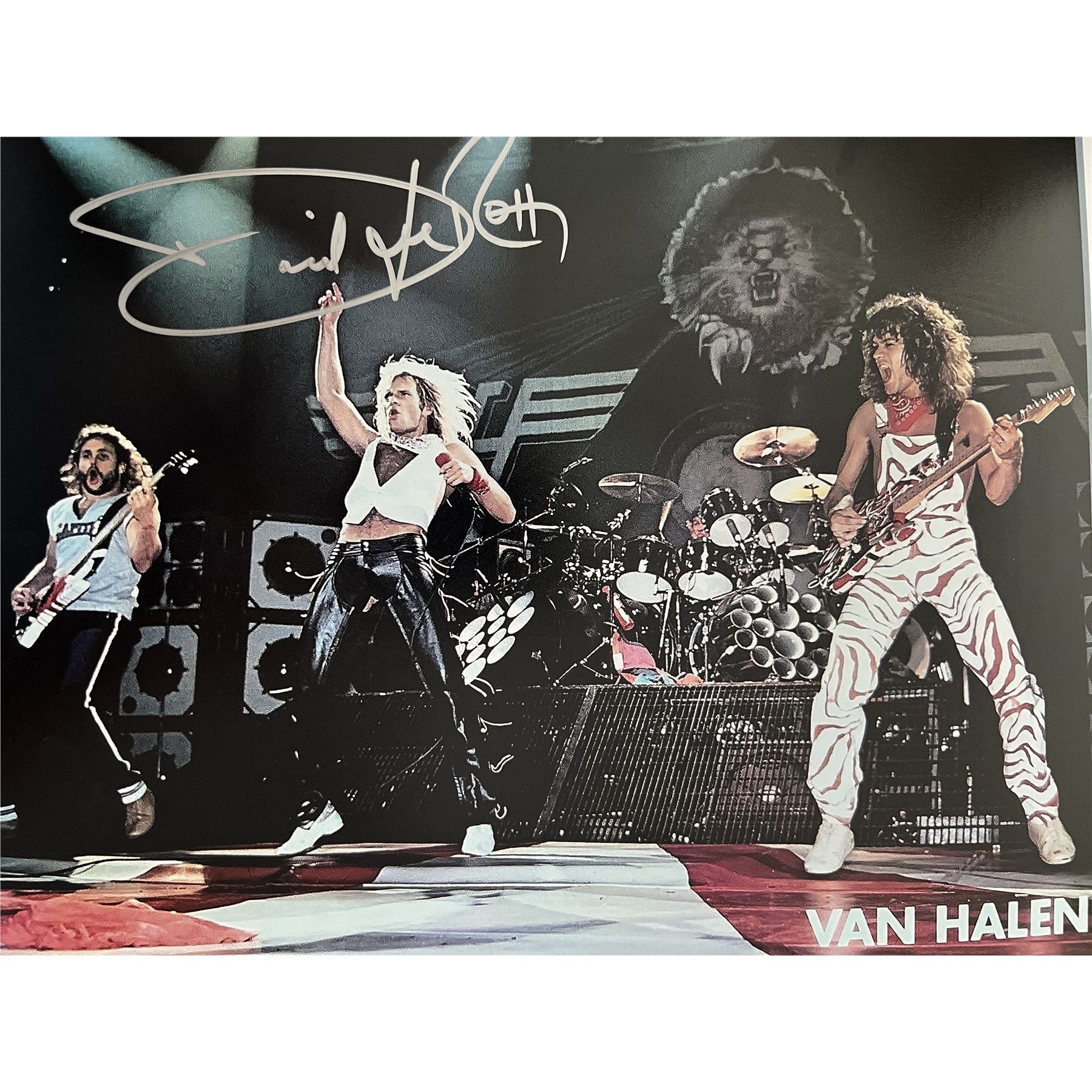 Van Halen David Lee Roth signed photo
