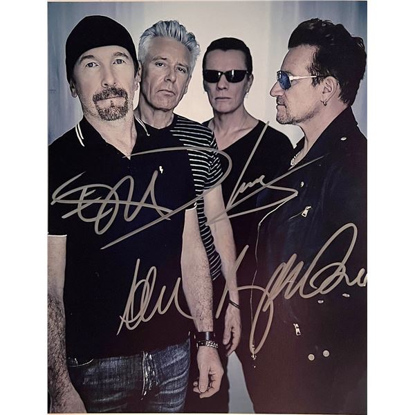 U2 band signed photo