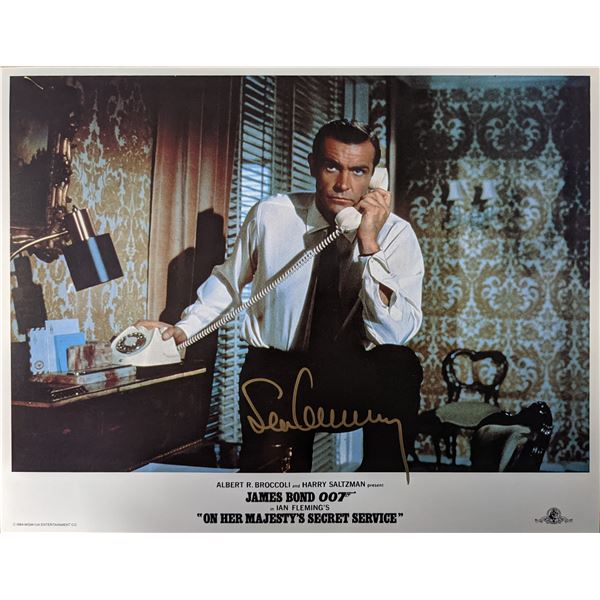 James Bond On Her Majesty's Secret Service Sean Connery signed original 1984 vintage lobby card