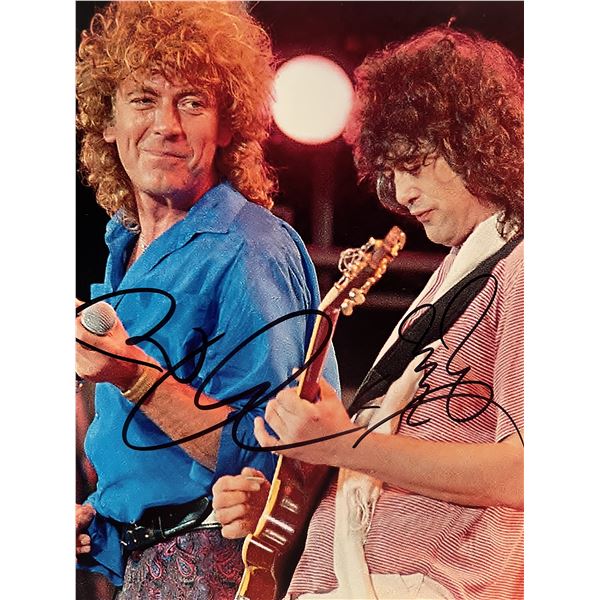 Led Zeppelin band signed photo