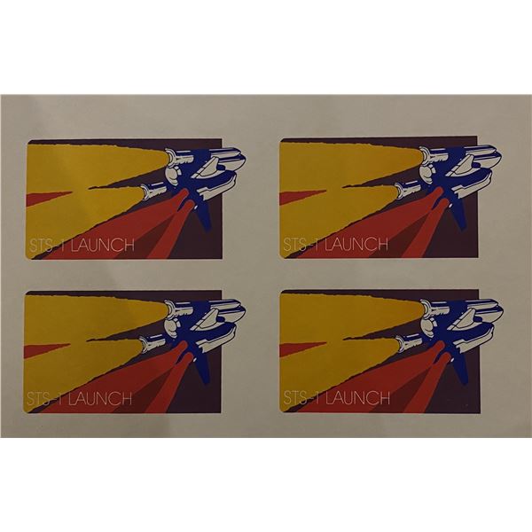 1981 STS-1 NASA Columbia Space Shuttle Transportation vintage decal