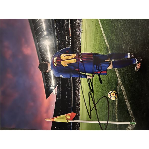 Lionel Messi signed photo