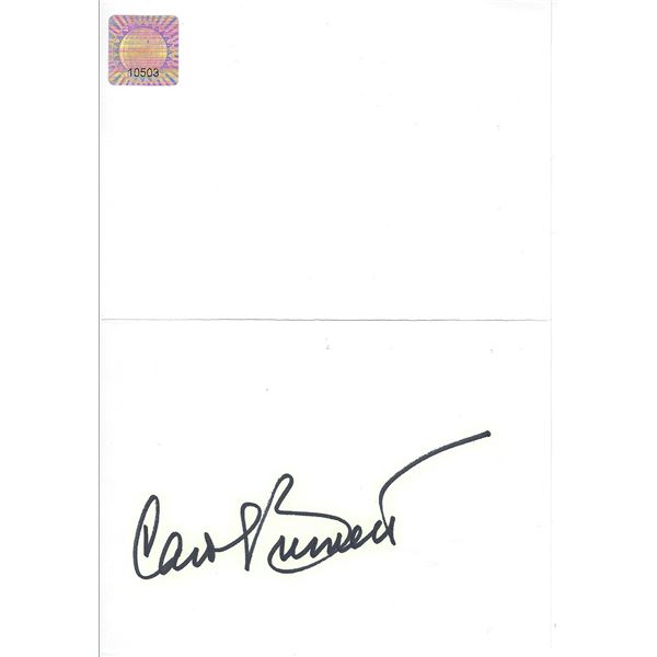 Carol Burnett signed hand drawn Christmas Card