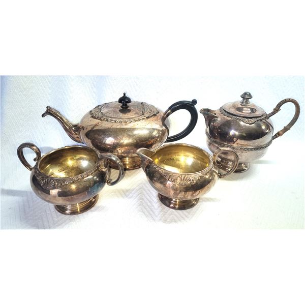 Silver Plate Tea Set & More A