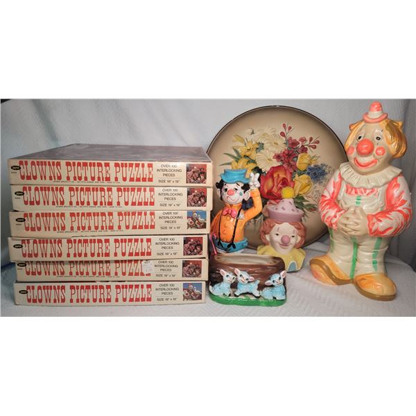 Vintage Clowns & Puzzels. A