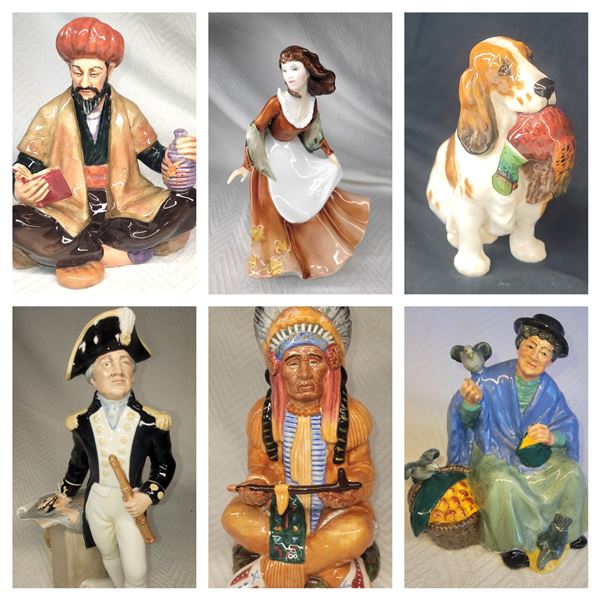 Not For Bidding Collage of Royal Doulton Figurines In This Auction