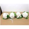 Image 1 : LOT DE 4 BOUQUETS DE FLEURS ARTIFICIELLES