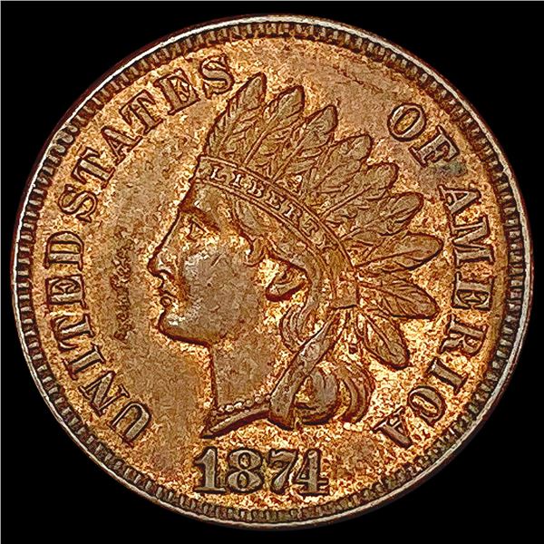 1874 Indian Head Cent CLOSELY UNCIRCULATED