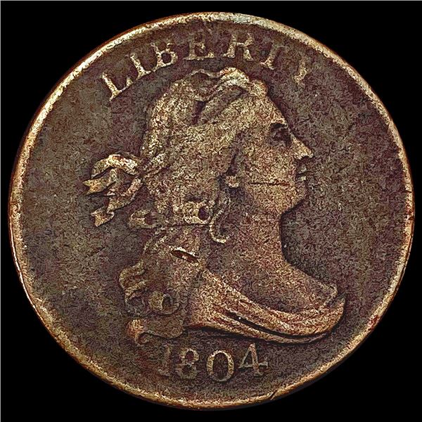 1804 Draped Bust Half Cent NICELY CIRCULATED