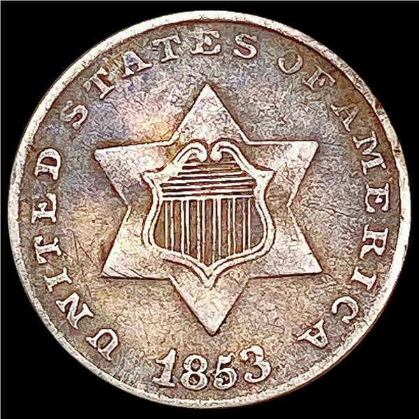 1853 Silver Three Cent HIGH GRADE