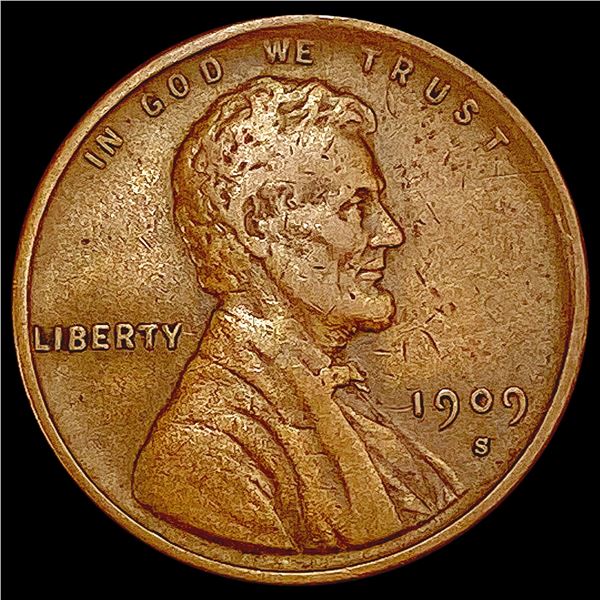 1909-S Wheat Cent CLOSELY UNCIRCULATED