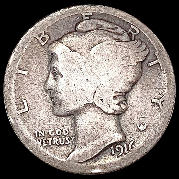 1916-D Mercury Dime NICELY CIRCULATED