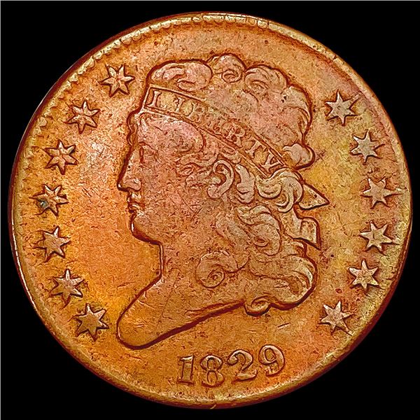 1829 Classic Head Half Cent NEARLY UNCIRCULATED