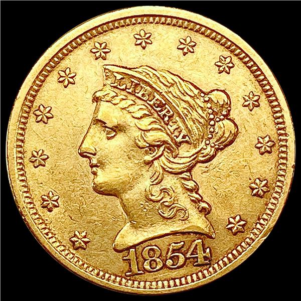 1854 $2.50 Gold Quarter Eagle UNCIRCULATED