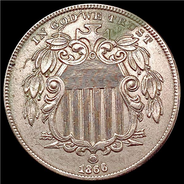 1866 Rays Shield Nickel CLOSELY UNCIRCULATED