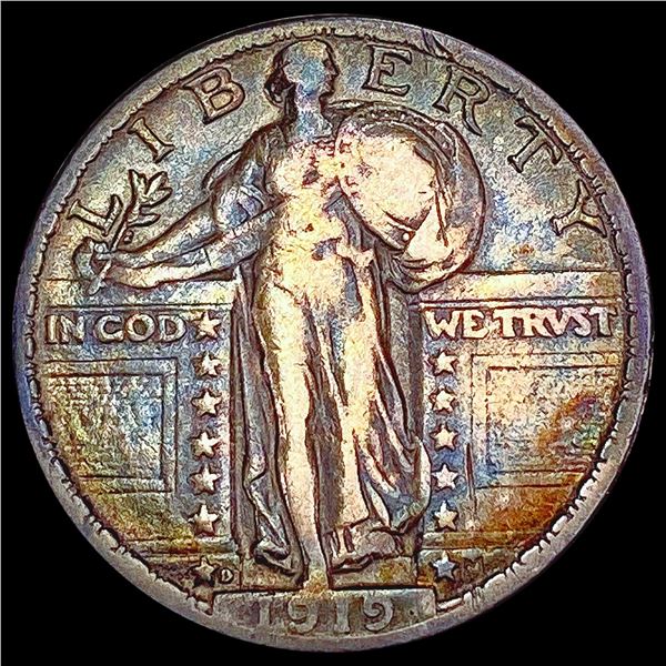 1919-D Standing Liberty Quarter LIGHTLY CIRCULATED