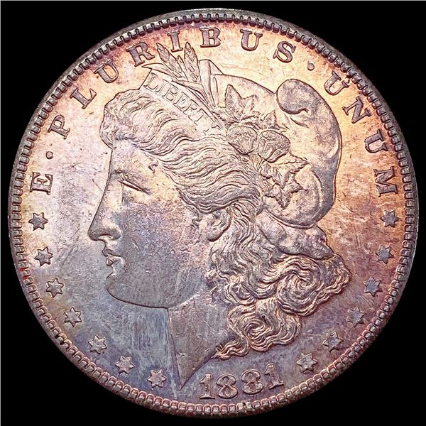 1881-S Toned Morgan Silver Dollar CHOICE BU