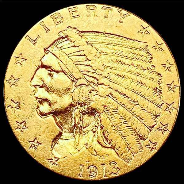 1913 $2.50 Gold Quarter Eagle UNCIRCULATED