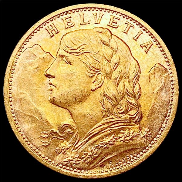 1930 Swiss Gold 20 Franc 0.1867oz SUPERB GEM BU