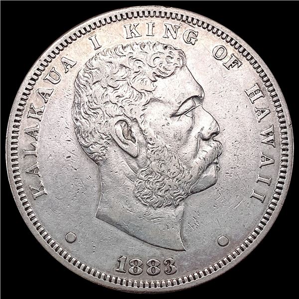 1883 Kingdom of Hawaii Dollar NEARLY UNCIRCULATED