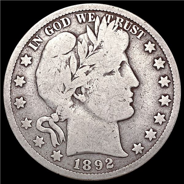 1892-S Barber Half Dollar NICELY CIRCULATED