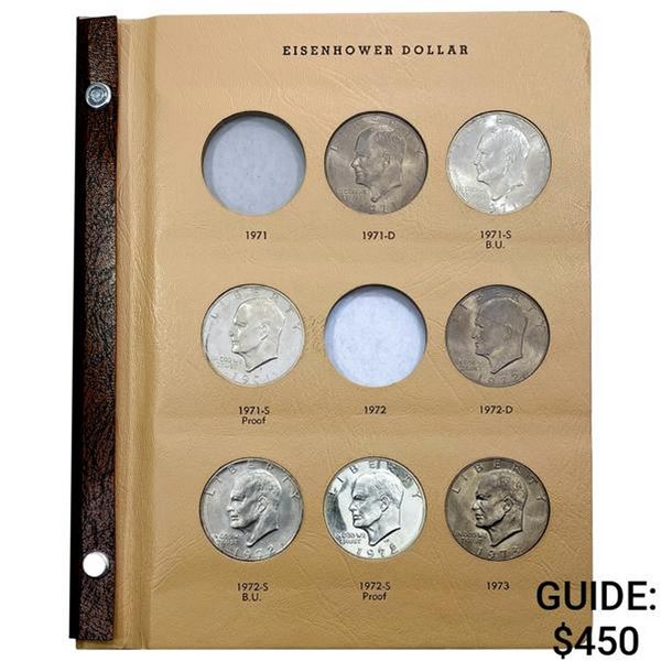 1971-1978 UNC Ike Dollar Collection W/Proofs [30 Coins]