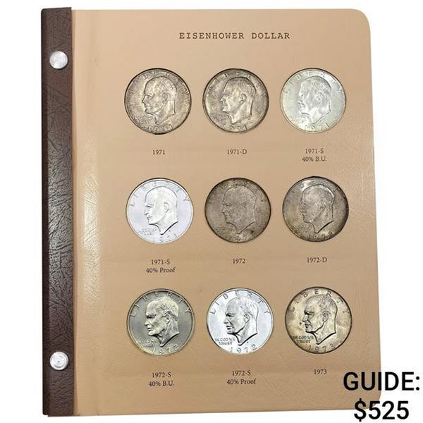 1971-1978 UNC Ike Dollar Set W/Proofs [32 Coins]