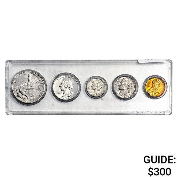 1939 UNC US 5 Coin Set [5 Coins