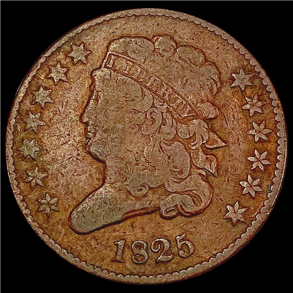 1825 Classic Head Half Cent NICELY CIRCULATED