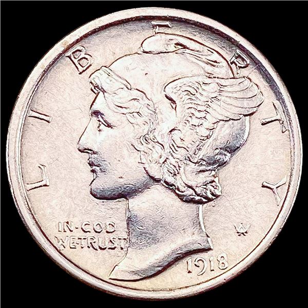 1918 FB Mercury Dime UNCIRCULATED