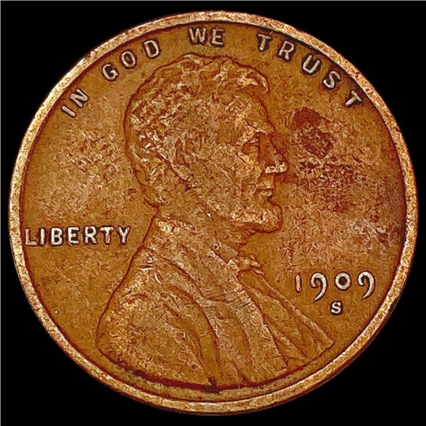 1909-S VDB Wheat Cent NEARLY UNCIRCULATED