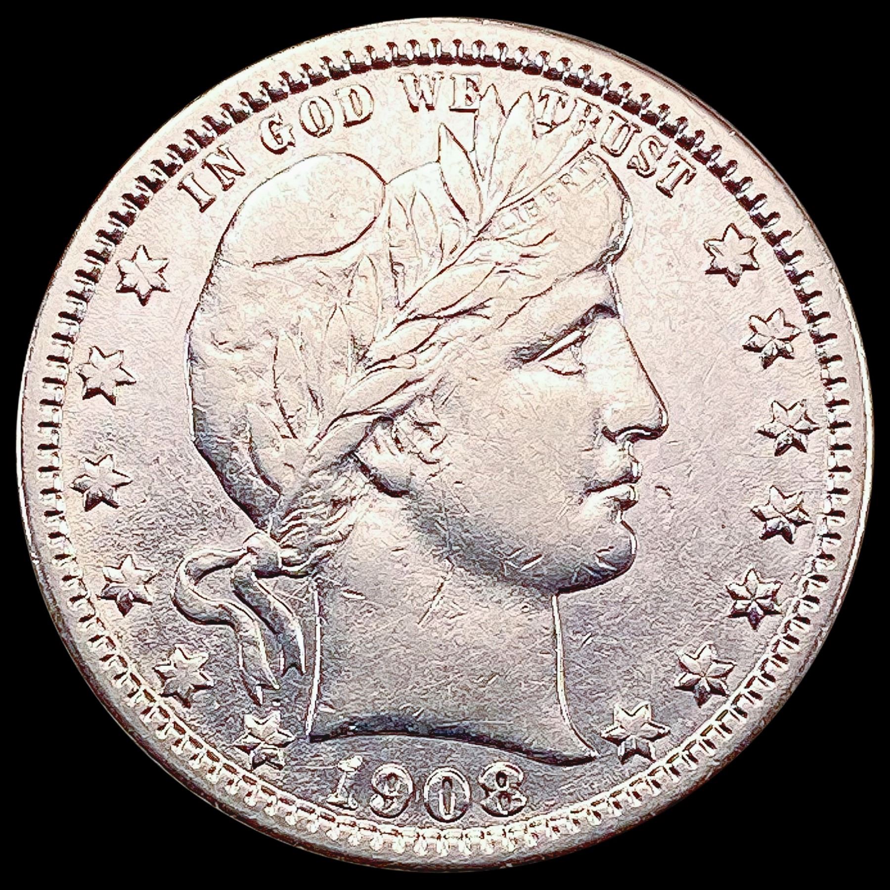 1908-O Barber Quarter CLOSELY UNCIRCULATED