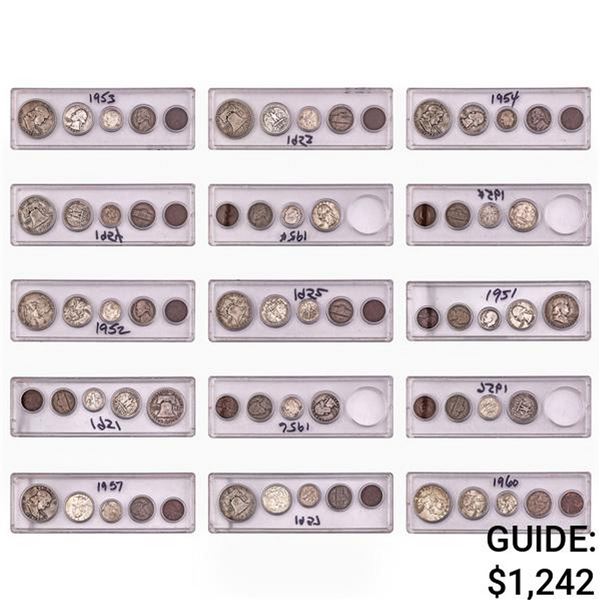 [23] 1934-1964 5-Coin U.S. PF Set 1C-50C