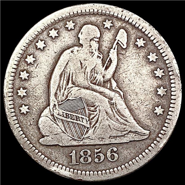 1856-O Seated Liberty Quarter LIGHTLY CIRCULATED