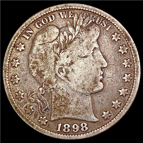 1898 Barber Half Dollar LIGHTLY CIRCULATED