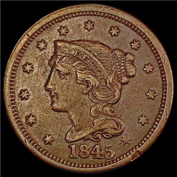 1845 Braided Hair Large Cent CLOSELY UNCIRCULATED